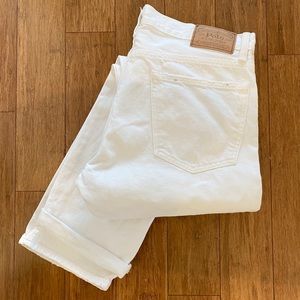 Ralph Lauren Varick slim white jeans.